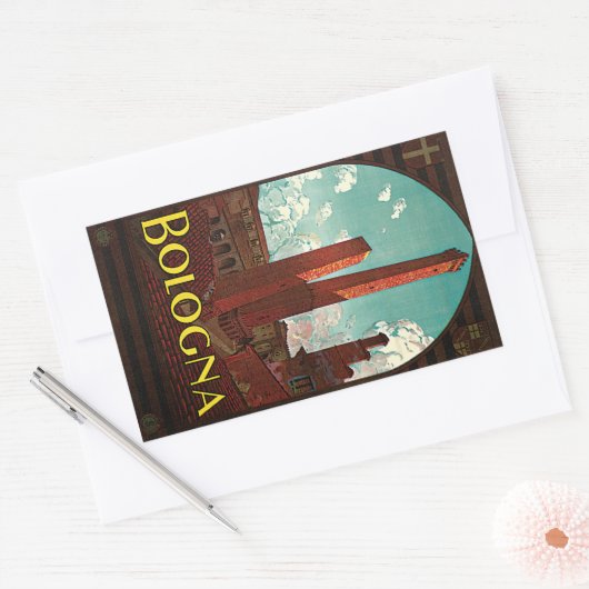 Bologna Rechteckiger Aufkleber (Umschlag)