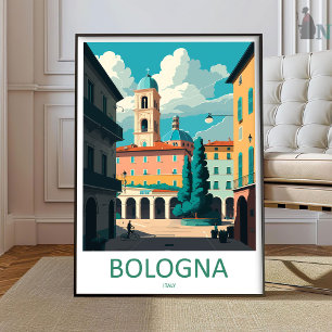 Bologna Reise Druck Wandkunst Bologna Wandbehang Poster