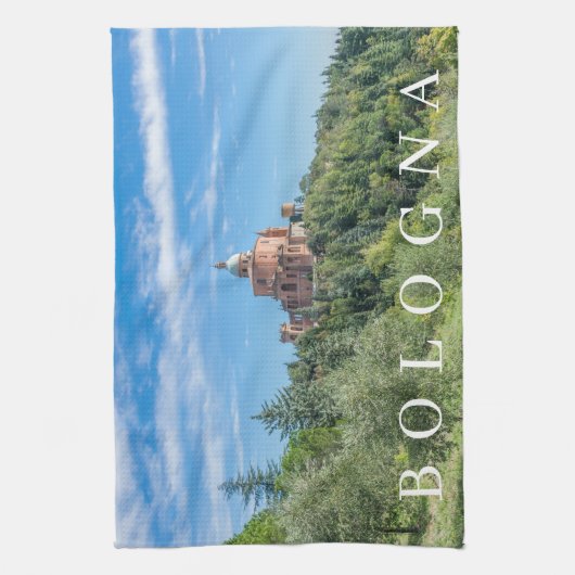 Bologna San Luca Wallfahrtskirche Geschirrtuch (Vertikal)