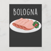 Bologna Sausage Feinschmecker Baloney Mortadella L Postkarte (Vorderseite)