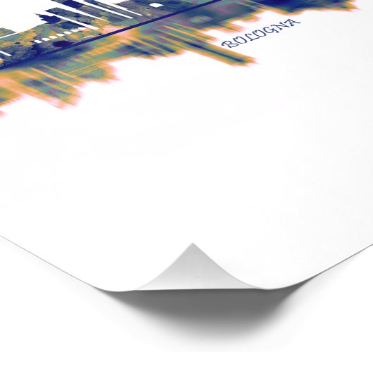 Bologna Skyline Fotodruck (Ecke)