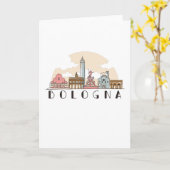 Bologna-Skyline Karte (Gelbe Blume)