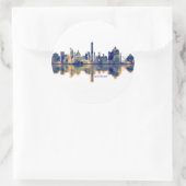 Bologna Skyline Runder Aufkleber (Tasche)