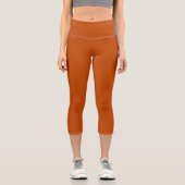 Bolognese/ Dunkles Rost-Orange Capri Leggings (Vorderseite)