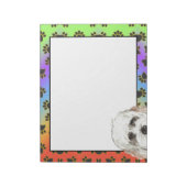 Bolognese farbenfrohe Hundekuchen Notizblock (Rotiert)