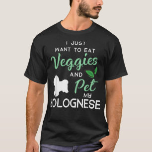 Bolognese Funny Vegan Dog Lover Eigentümer Xmas Bi T-Shirt