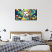 Bolognese Hund 2 Leinwanddruck (Insitu (Schlafzimmer))