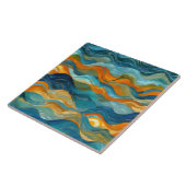 "Bolonia" Blaue Orangenwaves Fliese (Seite)