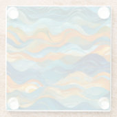 "Bolonia" Blaue Orangenwaves Glasuntersetzer (Rückseite)