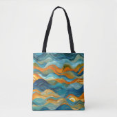 "Bolonia" Blaue Orangenwaves Tasche (Vorderseite)