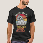 Bolonka Hunde Mama Walk Hunde Redewendungen Züchte T-Shirt (Vorderseite)