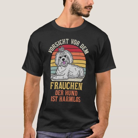 Bolonka Hunde Mama Walk Hunde Redewendungen Züchte T-Shirt (Vorderseite)