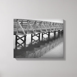 Bolsa Chica Wetlands Bridge überwölbte Canvas Leinwanddruck