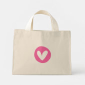 Bolsa com Design de Coração Rosa Mini Stoffbeutel (Rückseite)