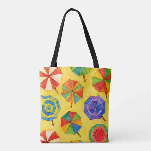 Bolsa con tema playero con sombrillas de mar tasche (Rückseite)