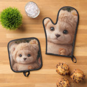 Bolsa de la compra reutilizable ofenhandschuh & Topflappen-Set (Oben Unten)