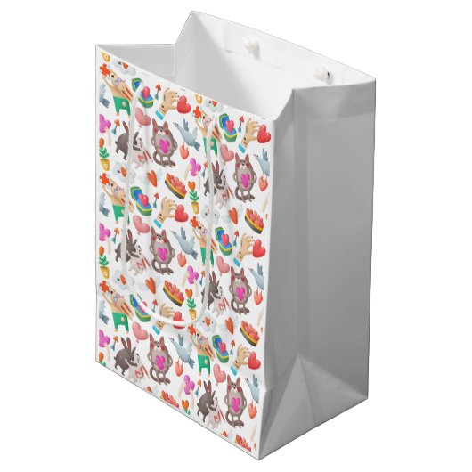 Bolsa de papel San Valentín Mittlere Geschenktüte (Vorderseite Schrägansicht)