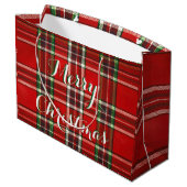 Bolsa de Regalo Estilo Tartán  Große Geschenktüte (Rückseite Schrägansicht)