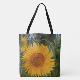 Bolsa de tela con girasol enorme tasche
