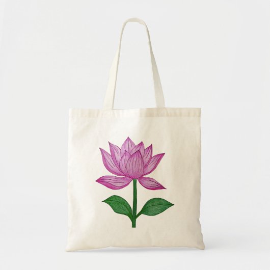 Bolsa de tela flor rosada tragetasche (Vorne)