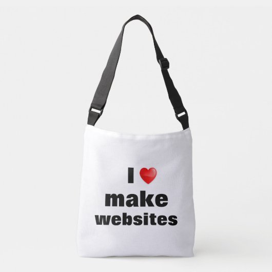 Bolsa I love make websites Tragetaschen Mit Langen Trägern (Vorderseite)