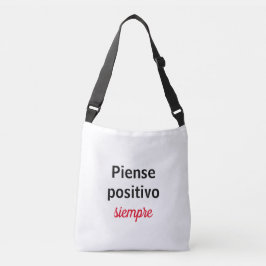 Bolsa piensa positivo siempre tragetaschen mit langen trägern