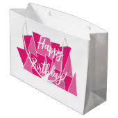 Bolsa regalo cumpleaños rosa große geschenktüte (Rückseite Schrägansicht)