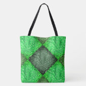 Bolsa verde falsa grama ou folhas de coqueiro tasche (Rückseite)