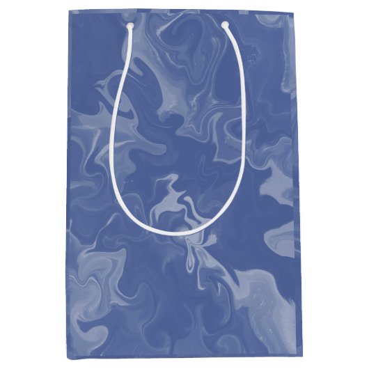 Bolsas de Regalo Azul Marmolado Mittlere Geschenktüte (Vorderseite)