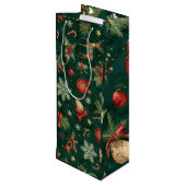 Bolsas de regalos con diseño de navidad geschenktüte für weinflaschen (Rückseite Schrägansicht)