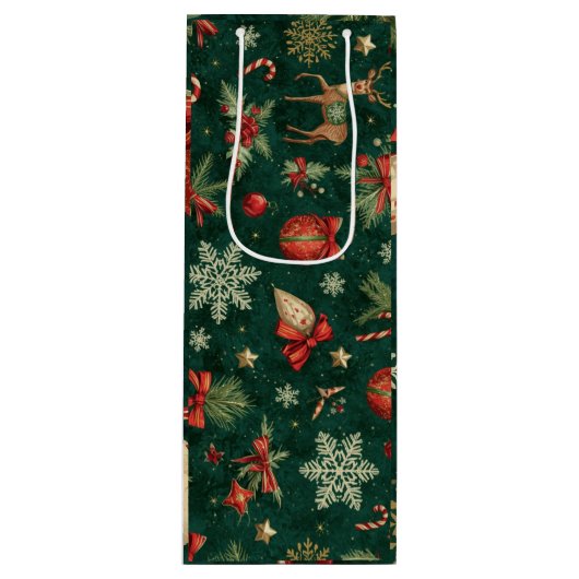 Bolsas de regalos con diseño de navidad geschenktüte für weinflaschen (Vorderseite)