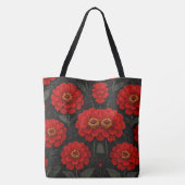 bolsas Flores de Zínnia em artes Tasche (Rückseite)
