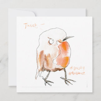 Bolshy Red Breast Robin Feiertagskarte