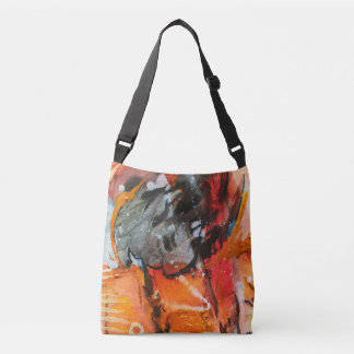 bolso con pintura abstracta pintada a mano tragetaschen mit langen trägern