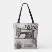  "  Bolso Old Planes Sewing Machine: Elegancia   Tasche (Rückseite)
