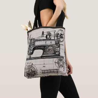  "  Bolso Old Planes Sewing Machine: Elegancia   Tasche