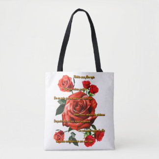 Bolso Rosas rojas Poema Tasche