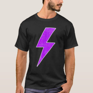 Bolt Blitz lila weiß Design Team Sport  T-Shirt