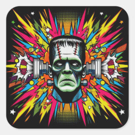  "Bolt Blowing Monster" Quadratischer Aufkleber