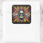  "Bolt Blowing Monster" Quadratischer Aufkleber (Tasche)