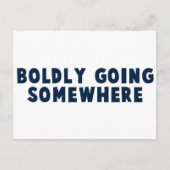 Bolt geht irgendwo hin postkarte (Vorderseite)