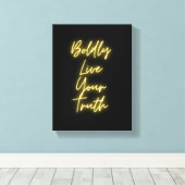 Bolt lebe deine Wahrheit Leinwanddruck (Insitu (Holzboden))