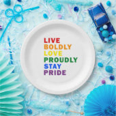 Bolt-Liebe Bleibe stolz Pride Paper Plate Pappteller (Party)