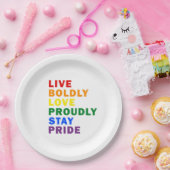 Bolt-Liebe Bleibe stolz Pride Paper Plate Pappteller (Party)