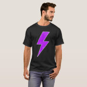 Bolt Lightning Purple White Design Team Sports  T-Shirt (Vorne ganz)