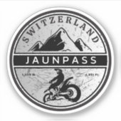 Boltigen-Jaunpass - Schweizer Alpen - Motorradtour Aufkleber (Vorderseite)