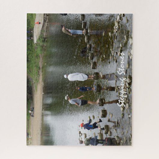 Bolton Abbey Stepping Stones Yorkshire Dales Scene Puzzle (Vertikal)
