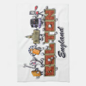Bolton-Cartooncharaktere Geschirrtuch (Vertikal)