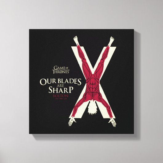 Bolton Sigil - unsere Blades sind scharf Leinwanddruck (Vorderseite)