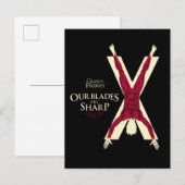 Bolton Sigil - unsere Blades sind scharf Postkarte (Vorne/Hinten)